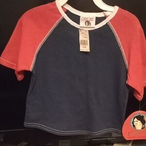 Cherokee Kids' Red and Navy Raglan Tee